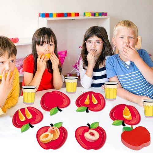 60PCS Back to School Disposable Tableware Set for 20 Guests
