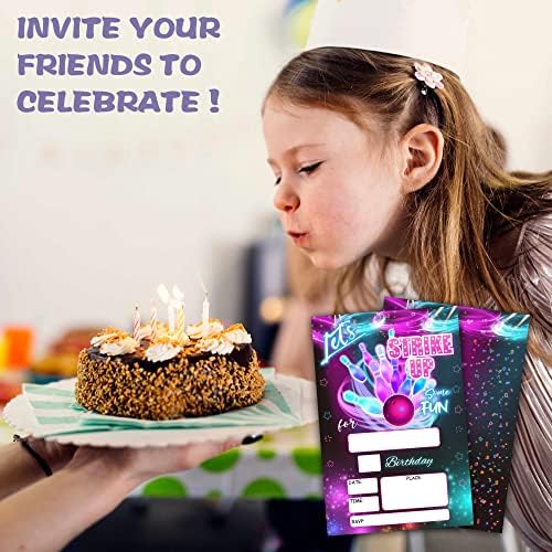 Levitatinyear Bowling Party Invites 4x6 Inches 20 Pack
