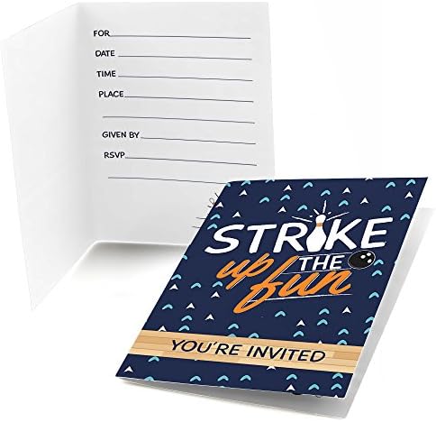 Big Dot of Happiness Bowling Party Invitations 8 Count Set