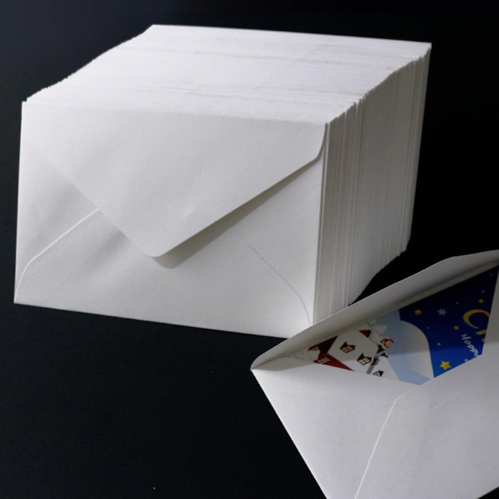 Silver Christmas Party Invitations with Envelopes 50 Set