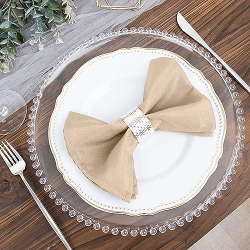 50 pcs 17 Inch Nude Napkins for Wedding Events