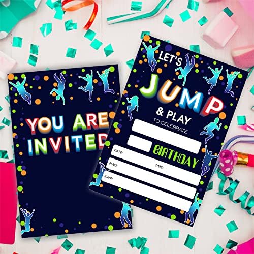 Bounce House Birthday Invitations with Envelopes