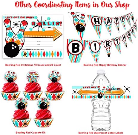 POP parties Ink Bowling Party Invitations Glow Red