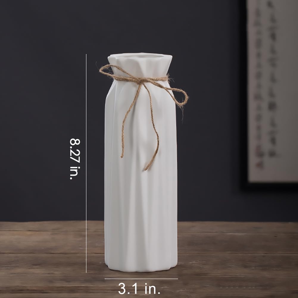 White Ceramic Vase - Modern Home Decor 827 H