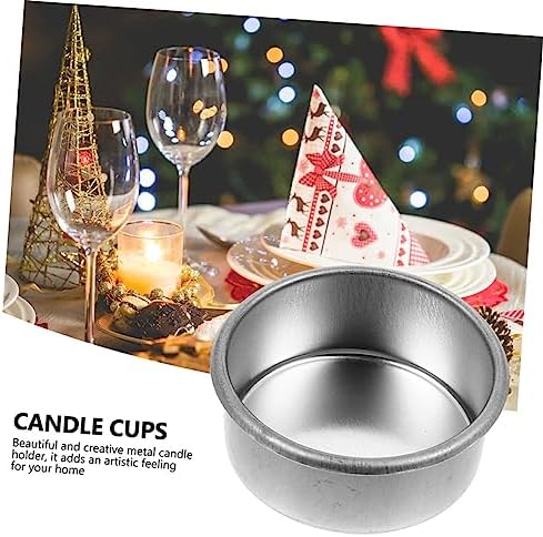 Cabilock 24Pcs Iron Candle Cups for DIY Decorations