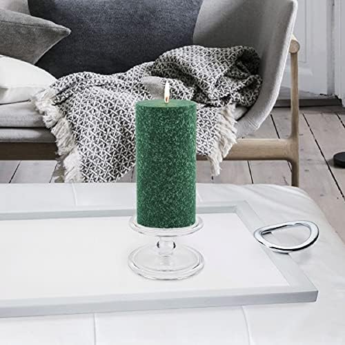 Root Candles 33669 Unscented Timberline Pillar Candle 3x6 Inches Dark Green