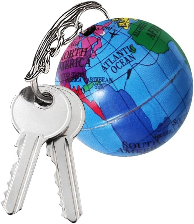 ArtCreativity Globe Keychains for Kids Set of 12