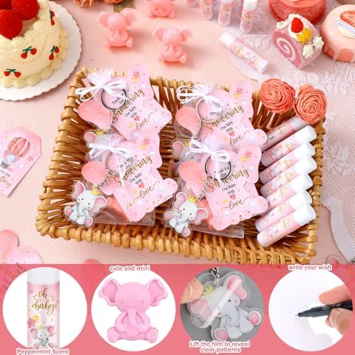 Dansib Baby Shower Favors Keychain Pack for Boys Girls