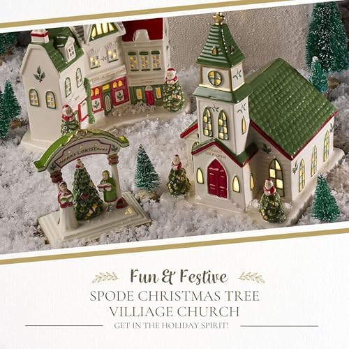 Spode Miniature Christmas Village Figural Decoration with LED Light