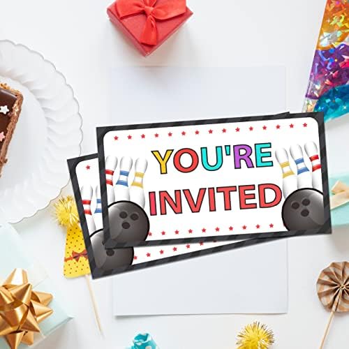 Bowling Birthday Party Invitations Set of 20 with Envelopes