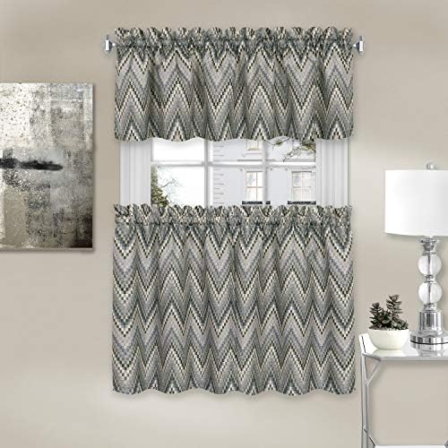 ACHIM Charcoal Window Curtain Valance 58x14
