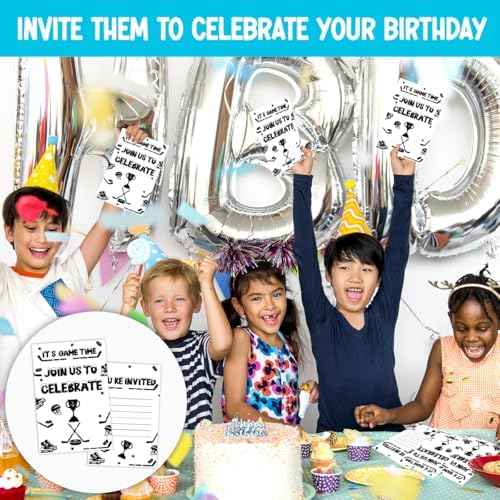 Ice Hockey Birthday Party Invitations for Boys 30 Cards
