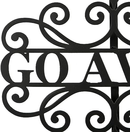 National Tree Company Metal Wreath Hanger Black Go Away Halloween