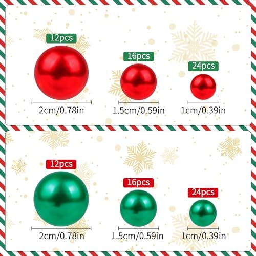 Larber Christmas Vase Filler Set with Floating Candles