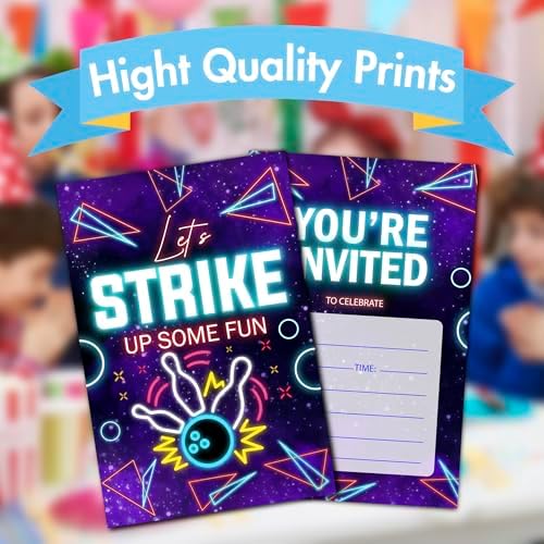 Strike Bowling Birthday Invites with Envelopes 30 Count