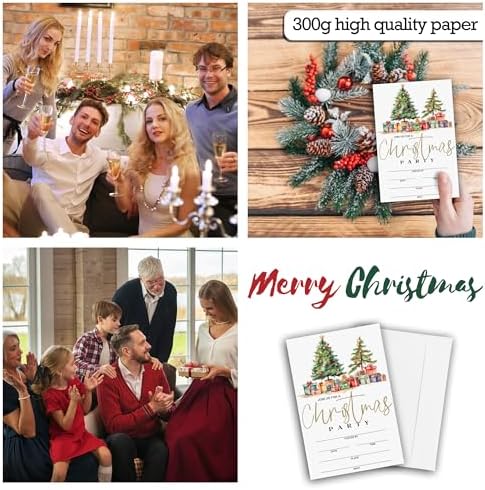 5 X 7 Christmas Party Invitations With Envelopes