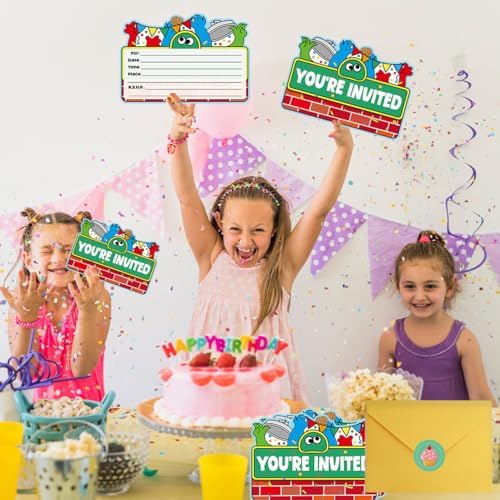 20Pcs Learning Street Birthday Invitations for Boys
