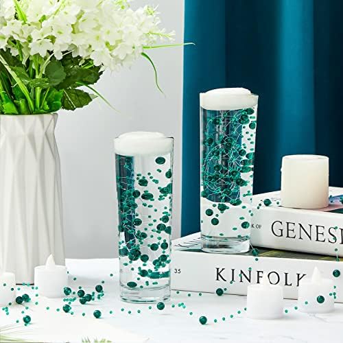Tondiamo 24 Pcs Clear Green Artificial Pearl Garland String Decorations
