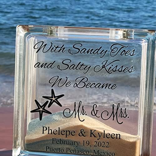 Personalized Glass Unity Sand Ceremony Set with Lid