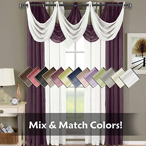 Sheetsnthings Solid Abri Grommet Valance 24x24 Black
