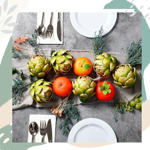 Timgle 12 Pcs Large Green Artificial Artichokes Decor