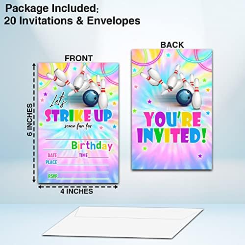 NYCTUG Neon Bowling Party Invitation Set