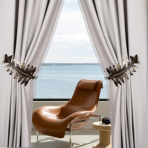 SUQ I OME Bronze Leaf Curtain Holdbacks 2 Pcs