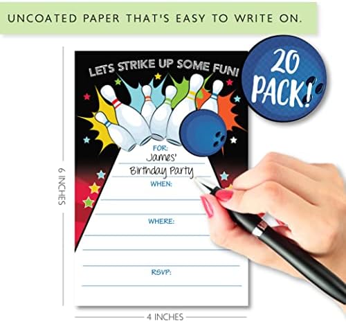 Your Main Event Prints Bowling Party Invitation Set