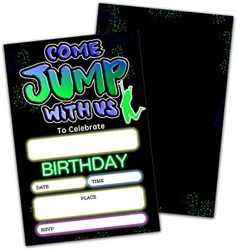 Come Jump With Us Birthday Invite 4x6 Double Sided