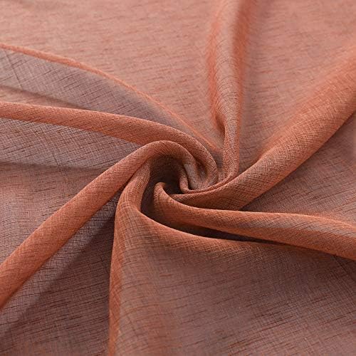Terracotta Curtains 84 Inches Long 2 Panels Burnt Orange