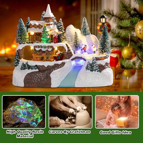Animated Christmas Village Houses with Music and Lights