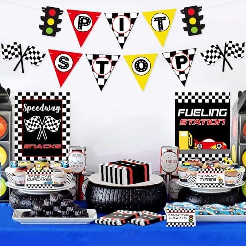 50 Pcs Racing Car Checkered Napkins for Parties