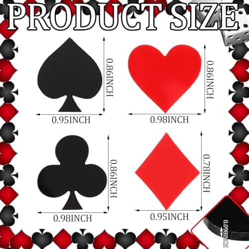 96 Pcs Casino Vase Filler Acrylic Poker Decorations