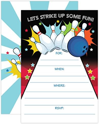 Your Main Event Prints Bowling Party Invitation Set