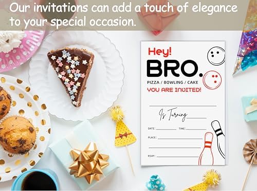 Bro Birthday Invitations with Envelopes