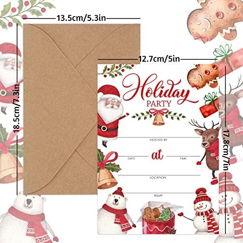 Whaline Christmas Party Invitations 25 Pack