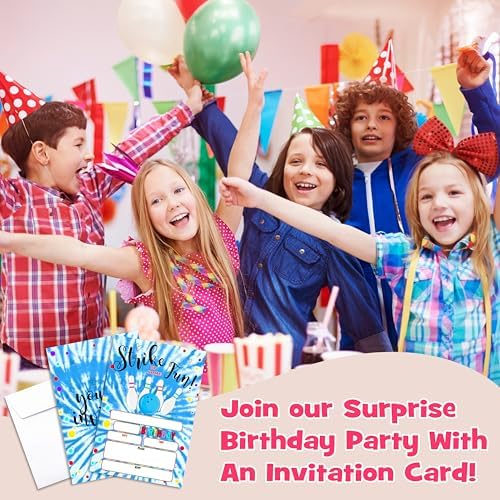 Tie Dye Birthday Invitations 20 Set With Envelopes