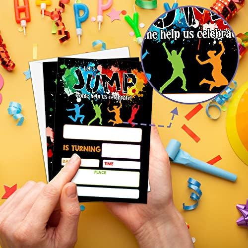 Trampoline Birthday Party Invitation Set