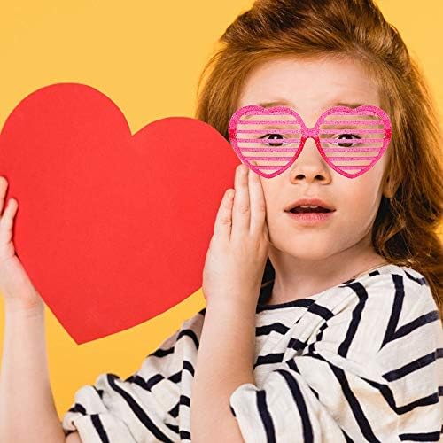 Valentines Day Heart Shaped Photo Booth Glasses Set 6pcs