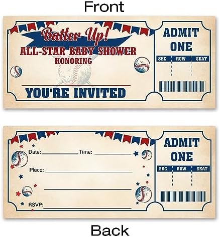 VAHATAN Bowling Baby Shower Invitations 20 Pack with Envelopes
