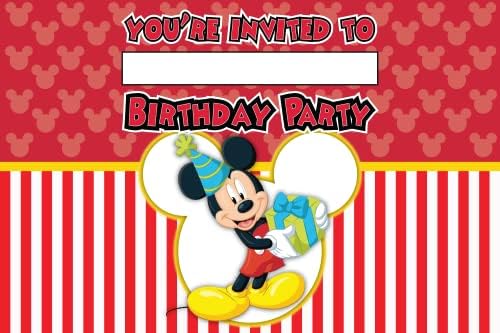Set of 20 Classic Birthday Invite Cards Envelopes