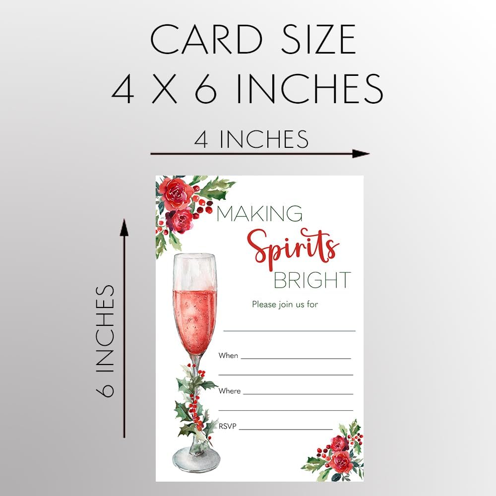 Fill In The Blank Christmas Party Invites DIY 20 Count