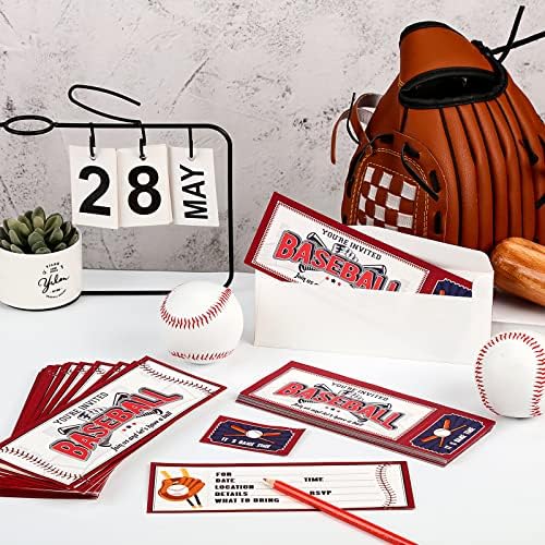 Woanger Baseball Party Invites 50 Pcs with Envelopes