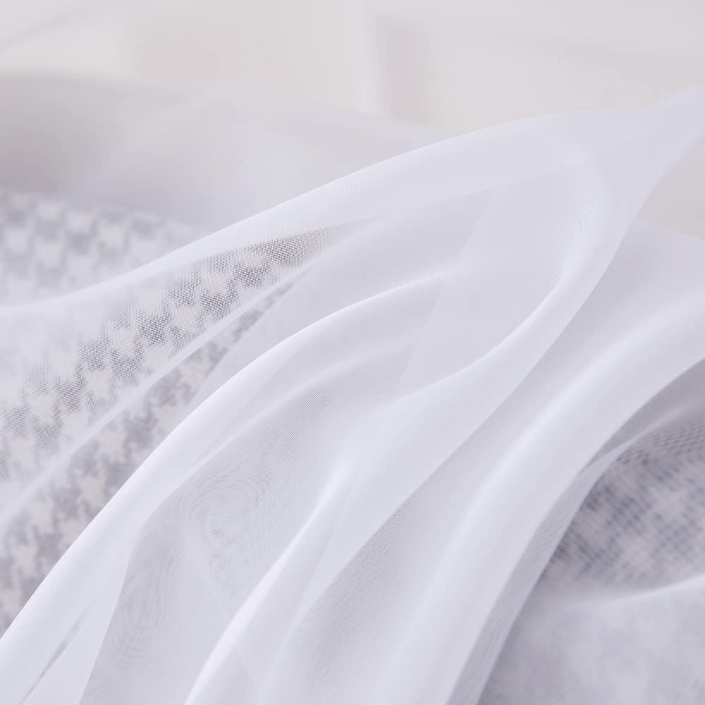 MIULEE Sheer Window Scarf Valance Extra Long Panel Curtain