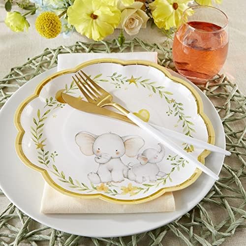Kate Aspen 64 Pcs Elephant Baby Paper Plates 9 Inch