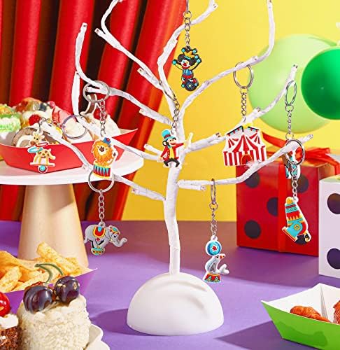 36 Pcs Circus Animals Keychains Party Favors