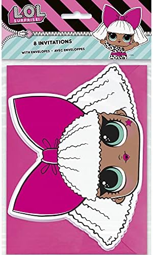 Unique Multicolor LOL Surprise Invitations 8 Count