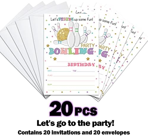 Strike Up Some Fun Bowling Party Invitations 20 Sets