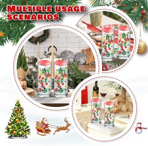 4114 Piece Christmas Vase Filler with Floating Candles and Clear Water Beads