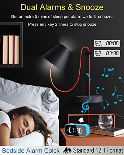 AFK Digital Alarm Clock with Bluetooth Speaker